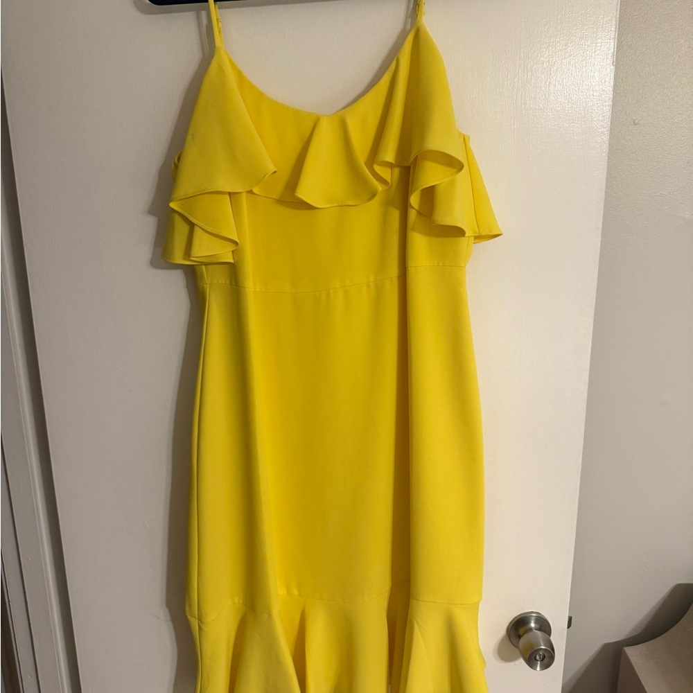 Trina Turk Vibrant Yellow Midi Dress